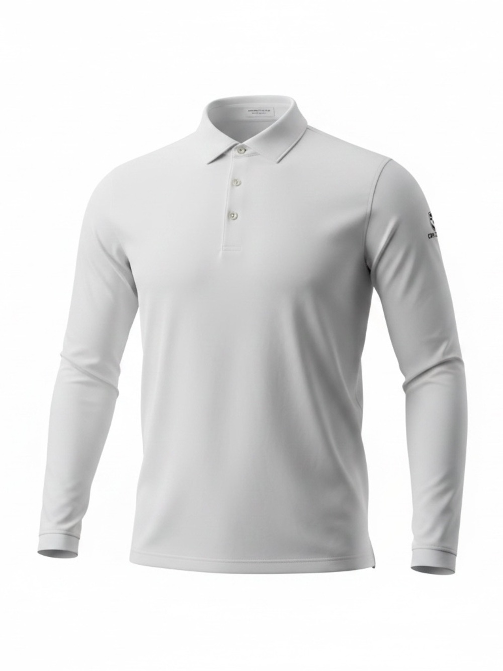 NWT Peter Millar Summer Comfort White Long Sleeve Polo Shirt UPF 50+ Size Large